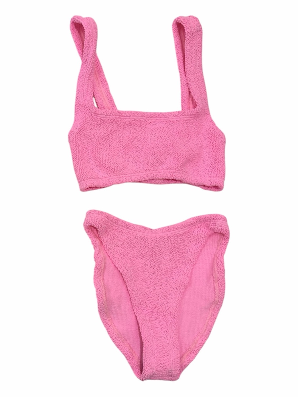 Hunza G Xandra Bikini Set Crinkle Bubblegum Pink OS - Picture 9 of 12